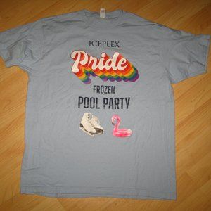 IcePlex Palm Desert CA Gay Pride Rainbow T Shirt XL